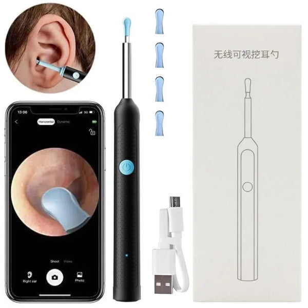 Smart Visual Ear Cleaner with 1080P HD Camera β Wireless Ear Wax Removal Otoscope, LED Ear Cleaning Tool for Android & iOS