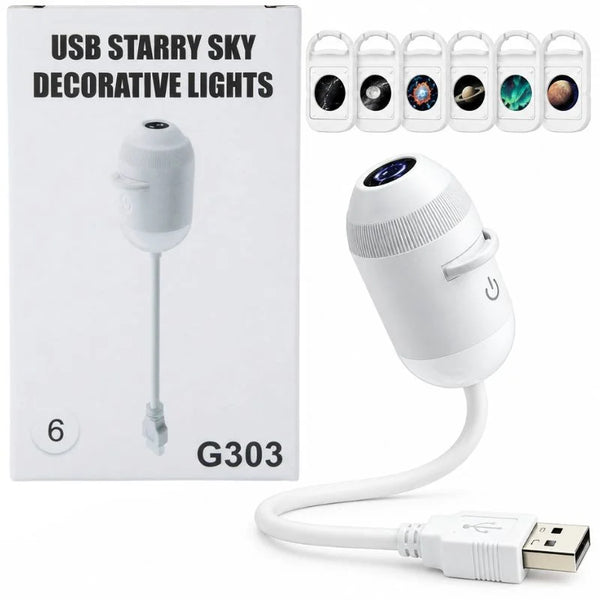 2-in-1 USB Galaxy Star Projector Night Light G303 β image 1