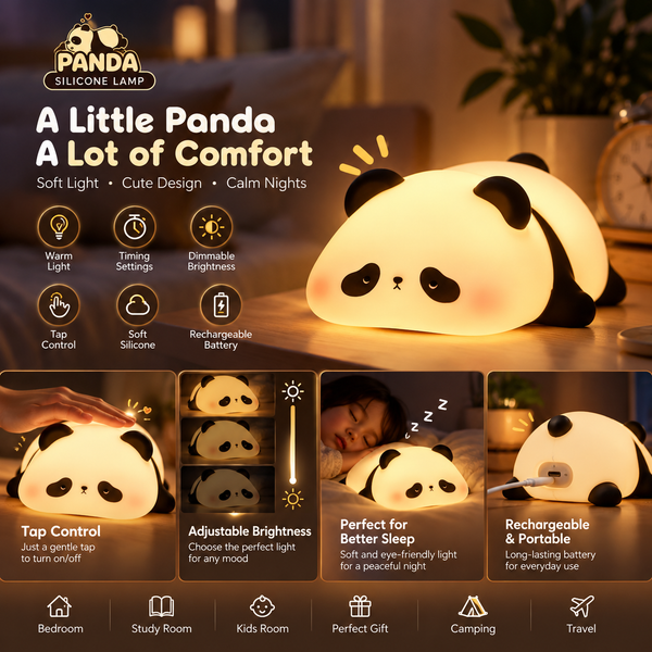 Cute Panda Soft Silicone LED Night Light — image 2