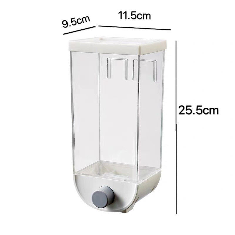 1500ml Transparent Body Eco-Friendly Wall Mounted Grain Storage Box