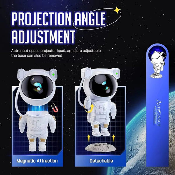 Astronaut Star Projector Night Light — Bring the Galaxy to Your Room | LED Nebula & Starry Sky Projection